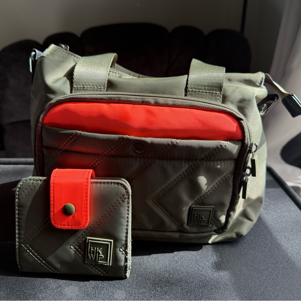 IHKWIP Olive and Orange Bag + Wallet